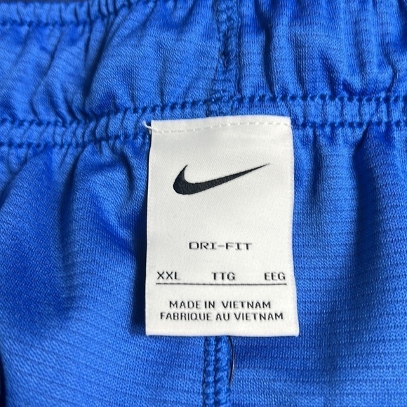 Nike Dri-Fit Knit Veneer Mesh Blue Training Shorts Size-XXL - Picture 9 of 10